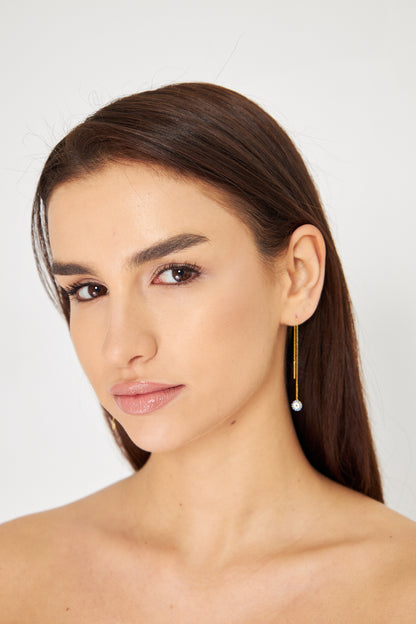 Ayzaru | Minimalist Evil Eye Drop Earring