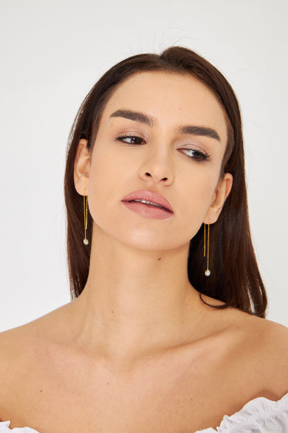 Ayzaru | Minimalist Evil Eye Drop Earring