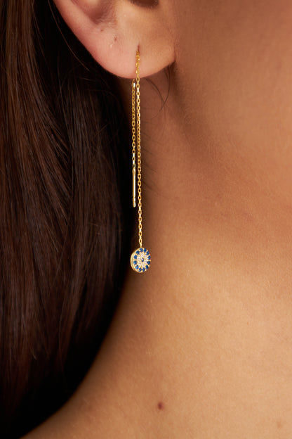 Ayzaru | Minimalist Evil Eye Drop Earring