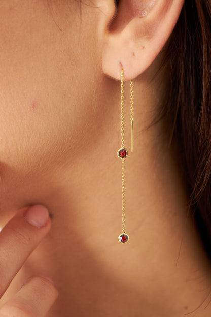 Gold plated silver earing and bracelet, red color stone fashion earing and bracelet, new trend earing