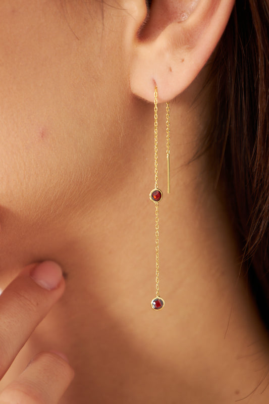 Gold plated silver earing and bracelet, red color stone fashion earing and bracelet, new trend earing
